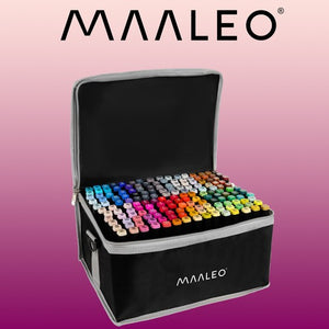 Double-sided markers/pens - 168 pcs. MAALEO 24101-1