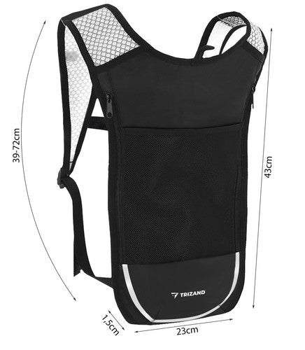 Backpack with a water bladder - gray 23489-13