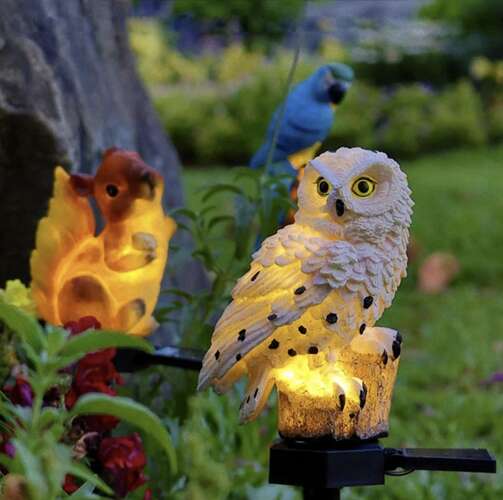 Solar garden lamp - owl Gardlov 23847-1