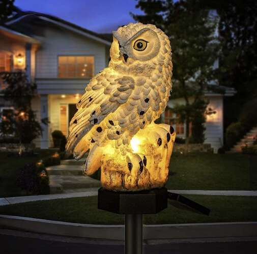 Solar garden lamp - owl Gardlov 23847-3