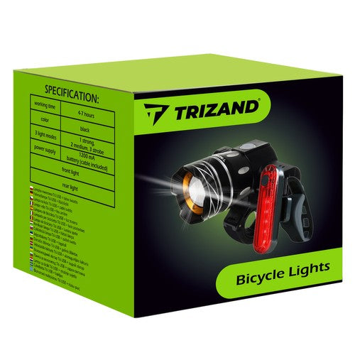 T6 USB bike light + rear light 23681-8