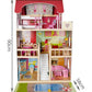 Wooden dollhouse - villa with swimming pool D11251-1