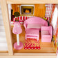 Wooden dollhouse - villa with swimming pool D11251-8