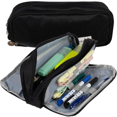 Triple foldable pencil case - black Maaleo 24476 Maaleo 5900779952768