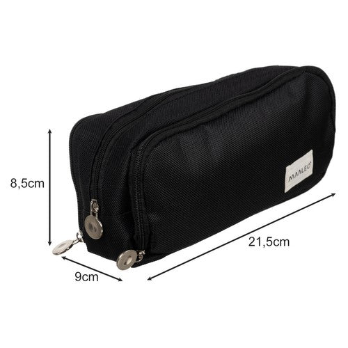 Triple foldable pencil case - black Maaleo 24476-3