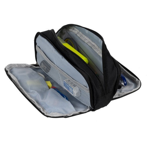 Triple foldable pencil case - black Maaleo 24476-4