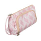 School Pencil Case Two-Compartment Folding Pouch Double Pink for Children-4