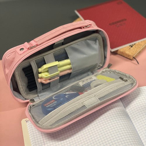 Double extendable pencil case - pink Maaleo 24517-11