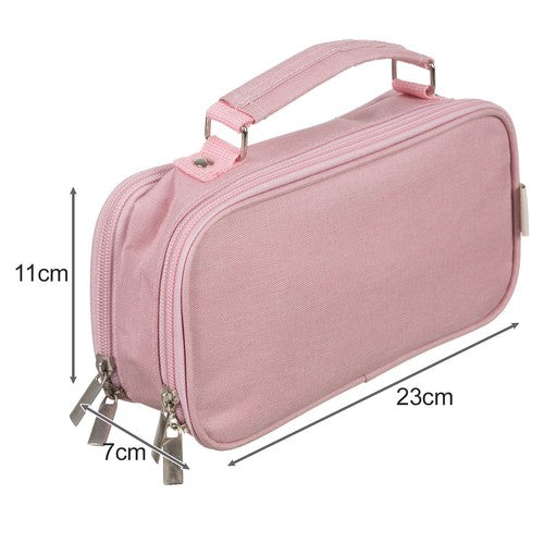 Double extendable pencil case - pink Maaleo 24517-13