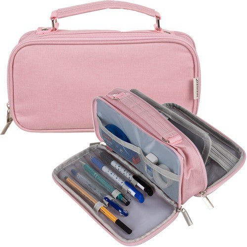 Double extendable pencil case - pink Maaleo 24517 Maaleo 5900779952928