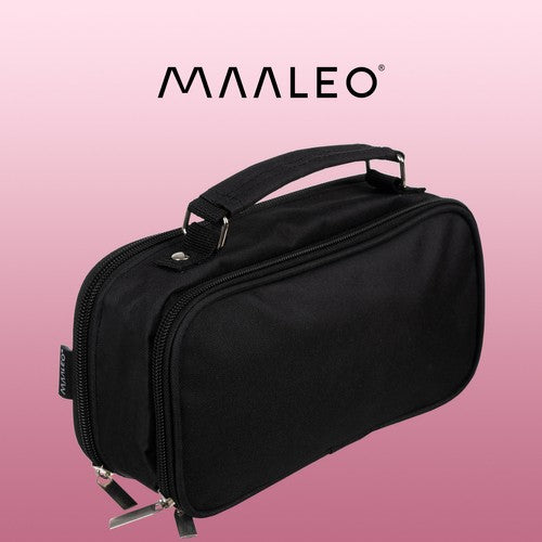 Double extendable pencil case - black Maaleo 24516-2