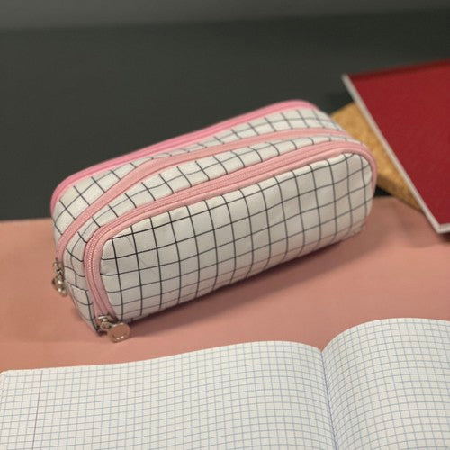 Triple folding pencil case - checkered Maaleo24514-11