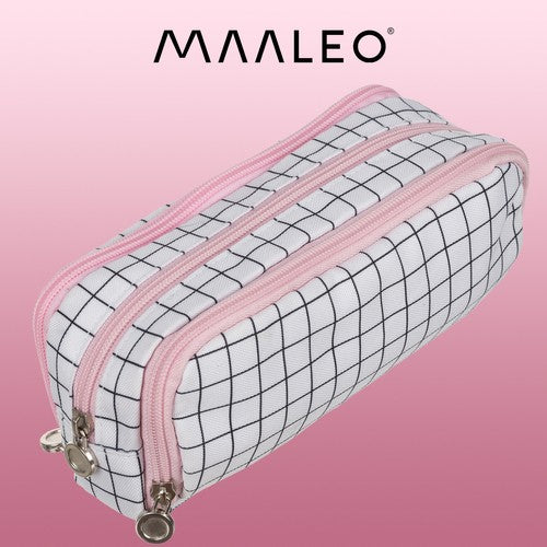 Triple folding pencil case - checkered Maaleo24514-2