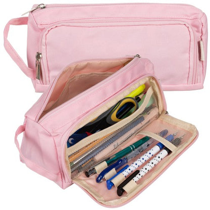 Double extendable pencil case - pink Maaleo 24519 Maaleo 5900779952942