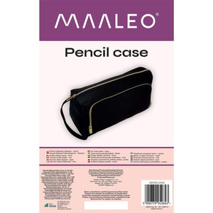 Double extendable pencil case - black Maaleo 24502-1