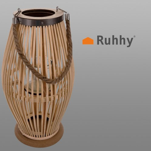 Bamboo rattan lantern Gardlov 24282-1