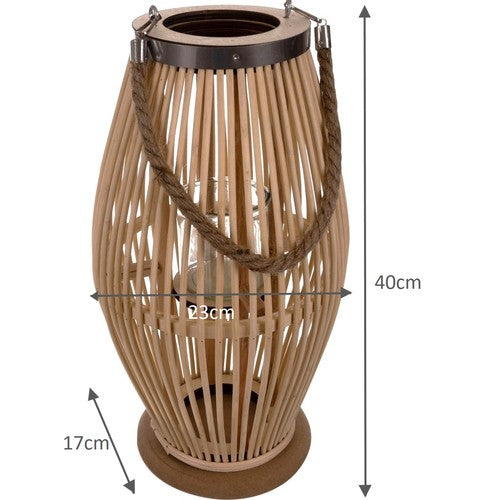 Bamboo rattan lantern Gardlov 24282-2