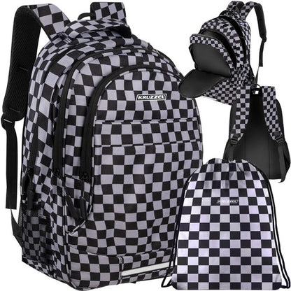 Backpack 22L - checkerboard Kruzzel 24530 Kruzzel 5900779952997