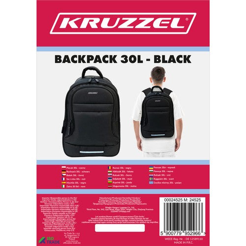 Backpack 30L - black Kruzzel 24525-1