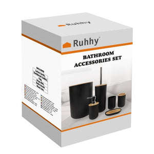 Bathroom accessories set - black Ruhhy24636-1