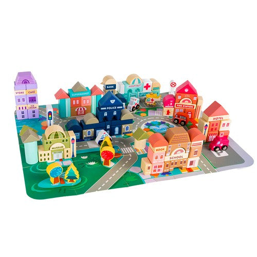 Wooden blocks 115 pcs - city 23519-6