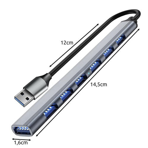 HUB USB- 1 port 3.2 + 6 ports 2.0 Izoxis 24374-2