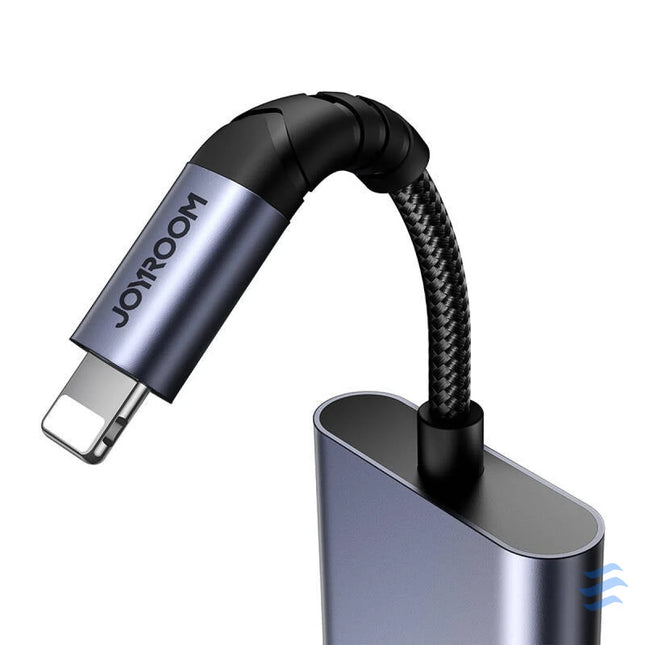 2 in 1 Audio adapter Joyroom SY L02 Lightning to Double Lightning (black) Audio adapters