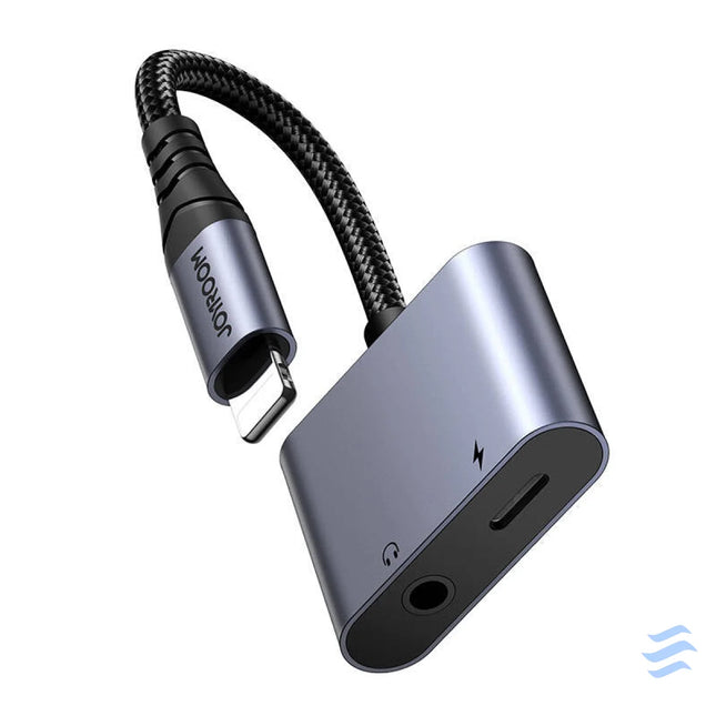 2 in 1 Audio adapter Joyroom SY L02 Lightning to Double Lightning (black) Audio adapters