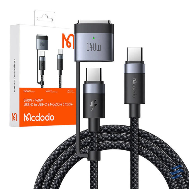 2 in 1 USB C to USB C + Magsafe 3 cable Mcdodo CA 0140 2m (black) Others