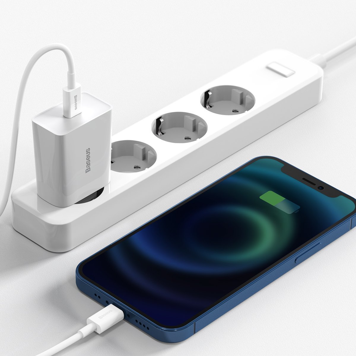 Baseus Speed Mini Quick Charger, USB-C, PD, 3A, 20W (white)