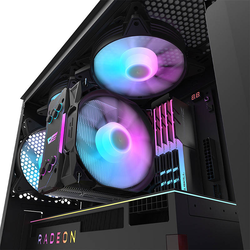 Darkflash DK352 Plus computer case (black) + 4 RGB fans