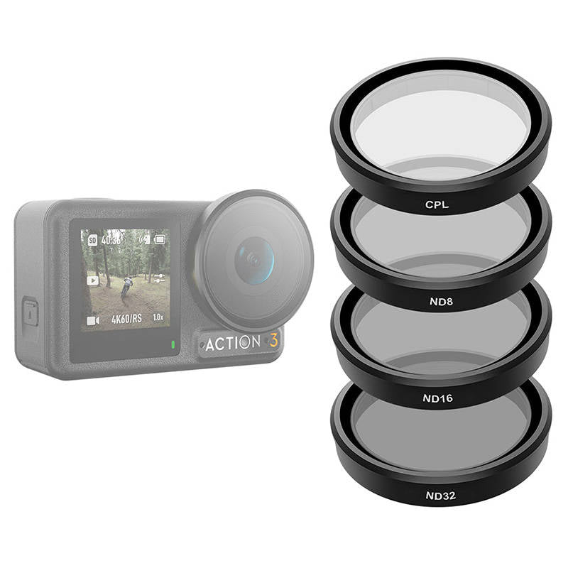 Set of 4 TELESIN CPL/ND8/ND16/ND32 filters for DJI Osmo Action 3 / 4 / 5