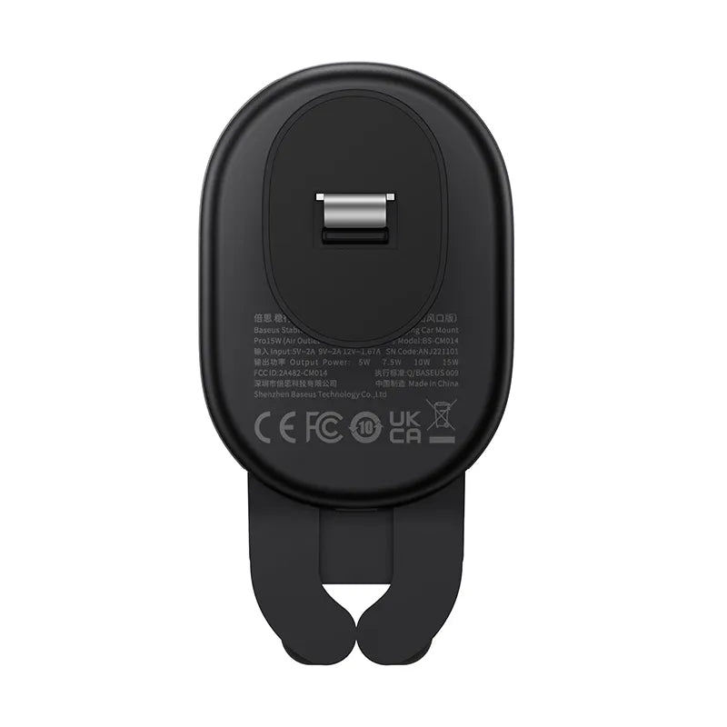 Stable Gravitational Wireless Charging Car Mount Baseus Pro 15W (black)