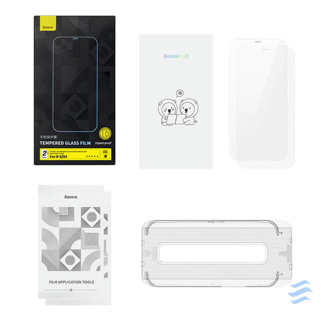 2x Baseus Crystal Tempered Glass 0.3mm for iPhone X/XS For smartphones