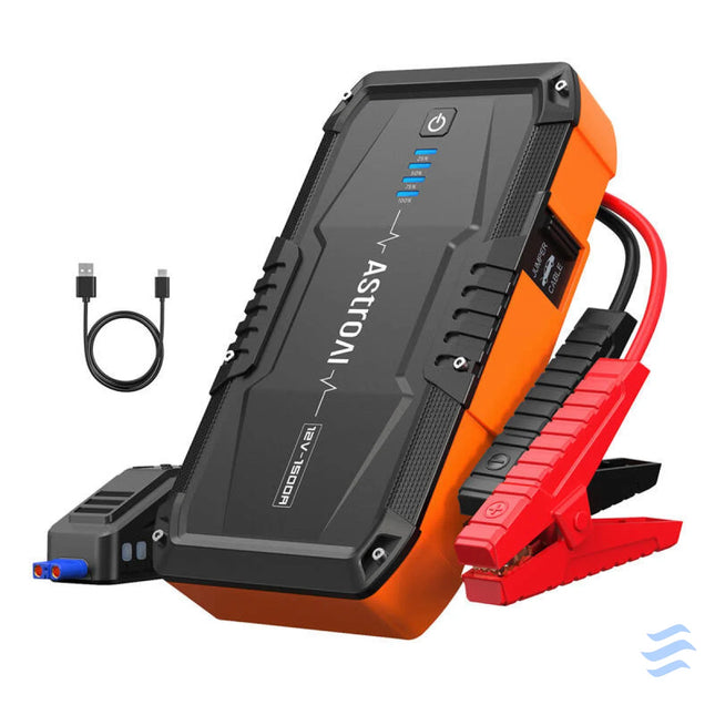 3 in 1: Jump starter + Power bank + SOS lights pea AstroAI S8 Measuring tools