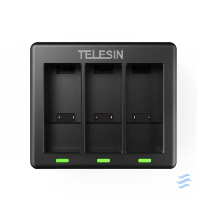 3 slot charger Telesin for GoPro Hero 12 / Hero 11 / Hero 10 / Hero 9 For sports cameras