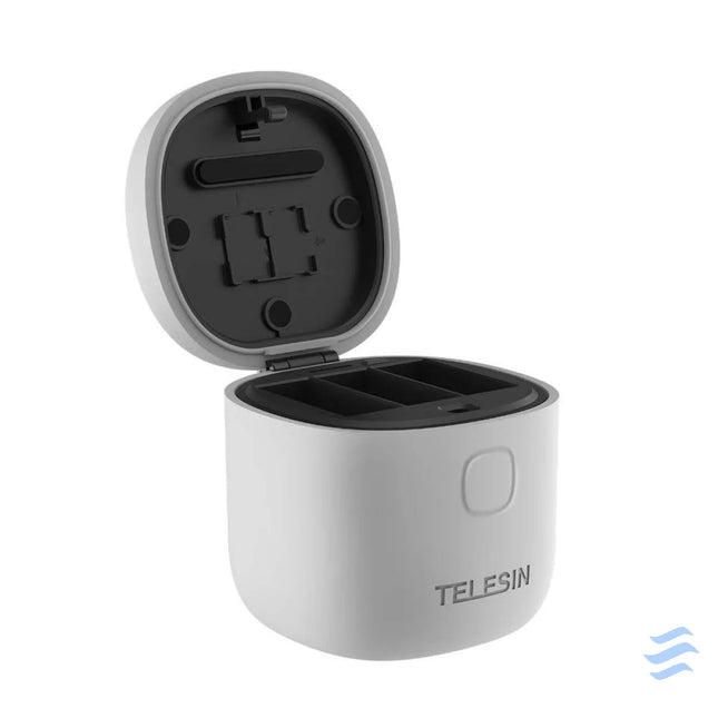 3 slot waterproof charger Allin box Telesin for GoPro Hero 12 / Hero 11 / Hero 10 / Hero 9 For sports cameras