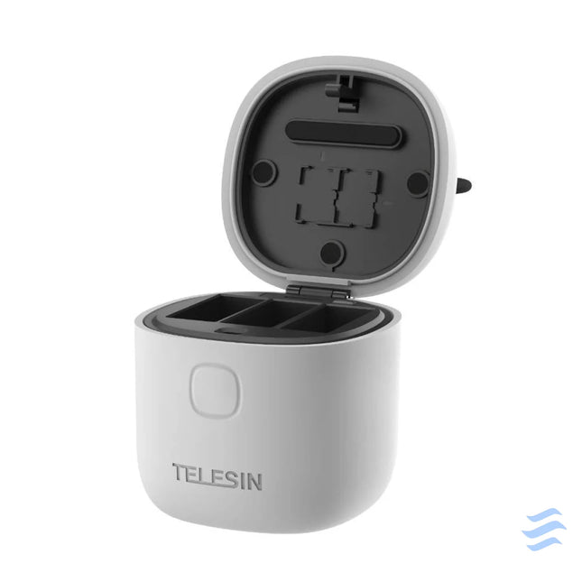 3 slot waterproof charger Allin box Telesin for GoPro Hero 12 / Hero 11 / Hero 10 / Hero 9 For sports cameras