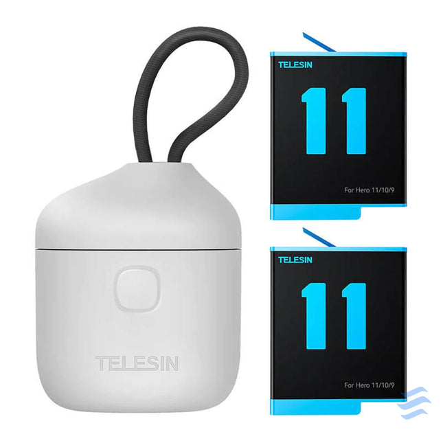 3 slot waterproof charger Telesin Allin box + 2 batteries for GoPro Hero 12 / 11 / 10 / 9 For sports cameras