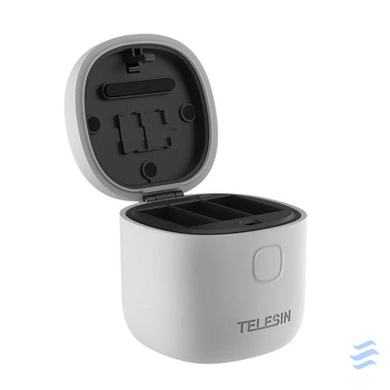 3 slot waterproof charger Telesin Allin box for GoPro Hero 9 / Hero 10 / Hero 11 / Hero 12 + 3 batteries (GP BTR 906 GY