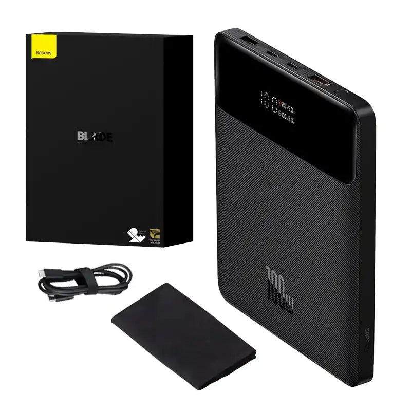 Powerbank Baseus Blade 20000mAh 2xUSB, 2xUSB-C + cable USB-C  100W (black)