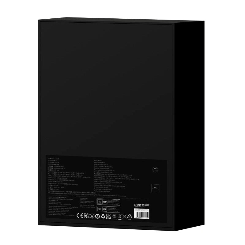 Powerbank Baseus Blade 20000mAh 2xUSB, 2xUSB-C + cable USB-C  100W (black)