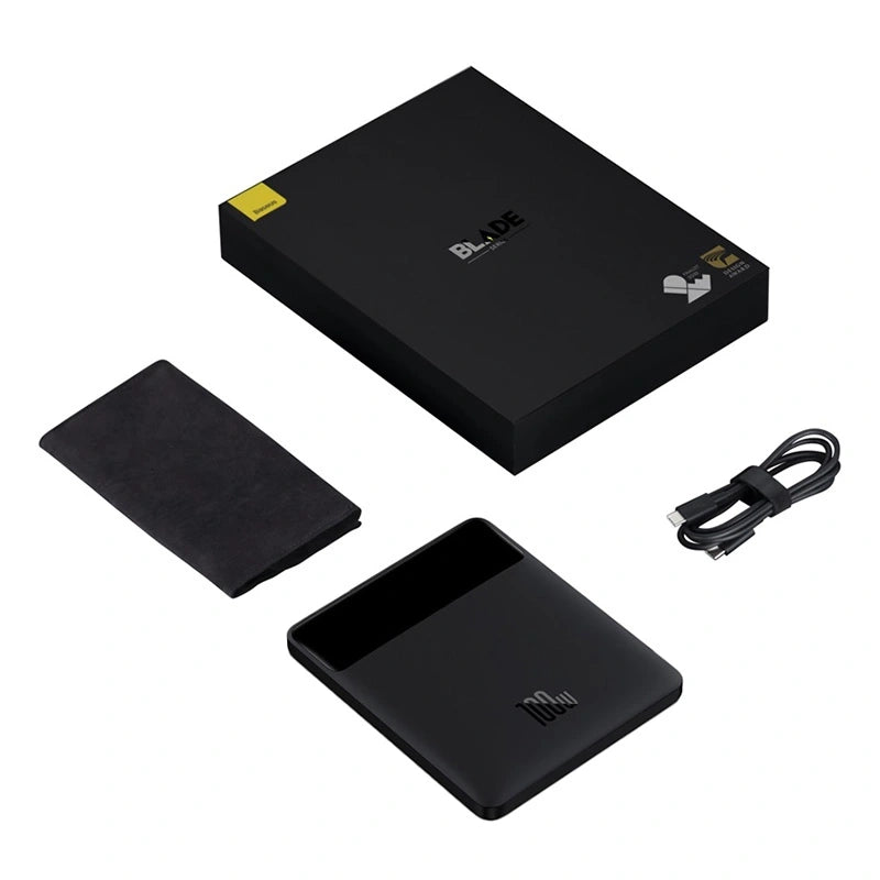 Powerbank Baseus Blade 20000mAh 2xUSB, 2xUSB-C + cable USB-C  100W (black)