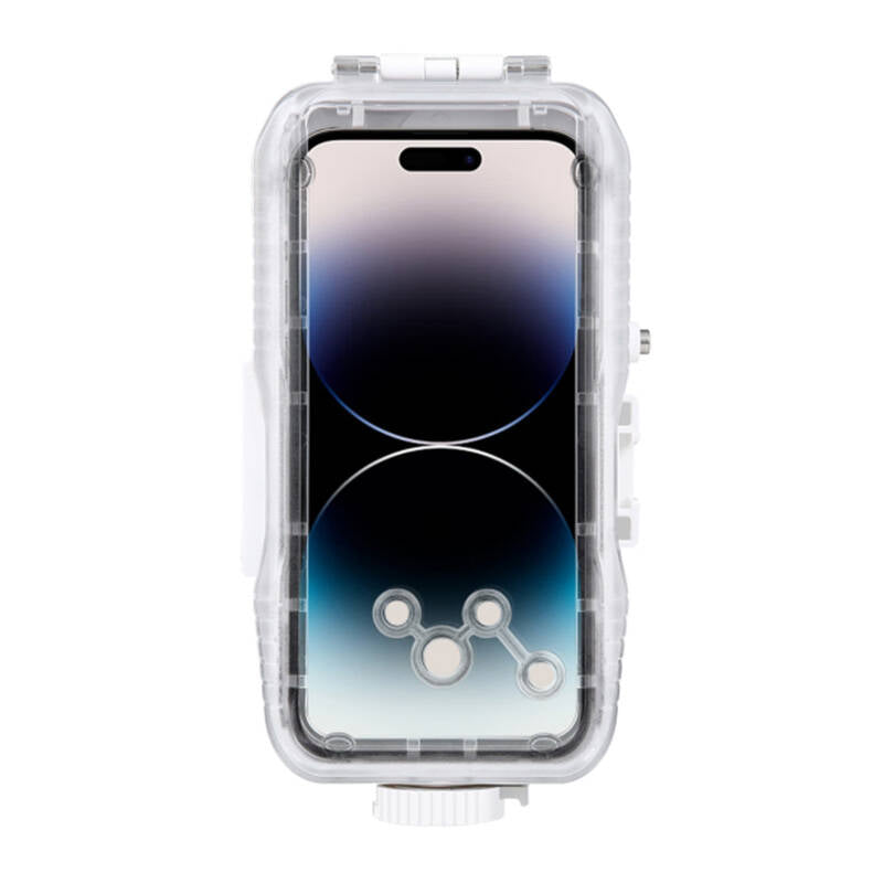 Puluz plastic waterproof case for iPhone 15 Plus/15 Pro Max/14 Plus/14 Pro Max/13 Pro Max/12 Pro Max/11 Pro Max (white)