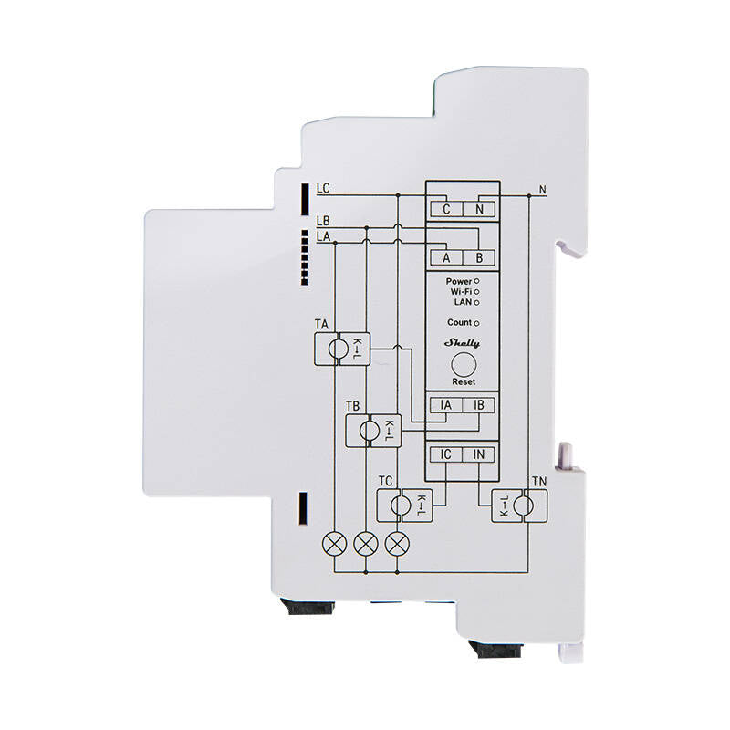 Shelly PRO 3EM 120A 3-Phase Energy Meter, WiFi/Bluetooth