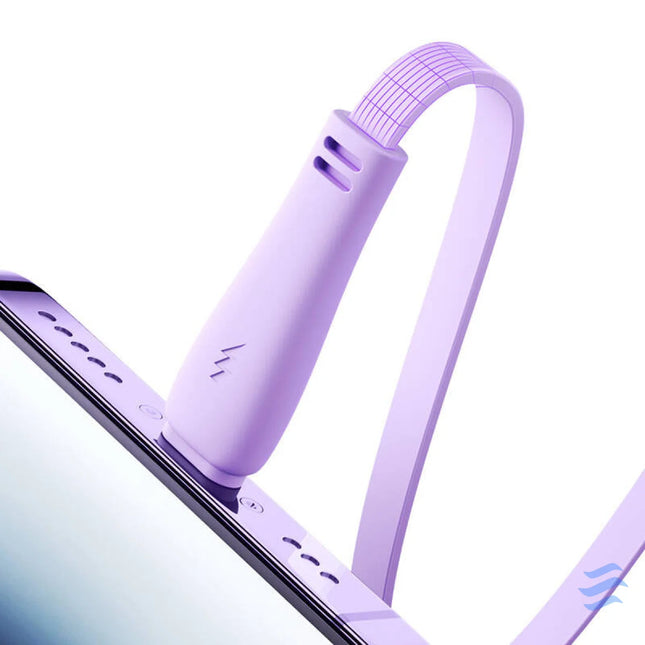 3in1 Joyroom Colorful USB to USB C/Lightning/Micro USB cable 3.5A 1m (purple) Combo Cables