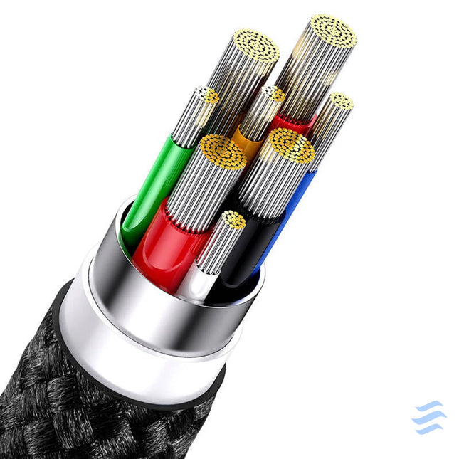 3in1 USB cable Baseus Flash Series 2 USB C + micro USB + Lightning 100W 1.5m (black) Combo Cables