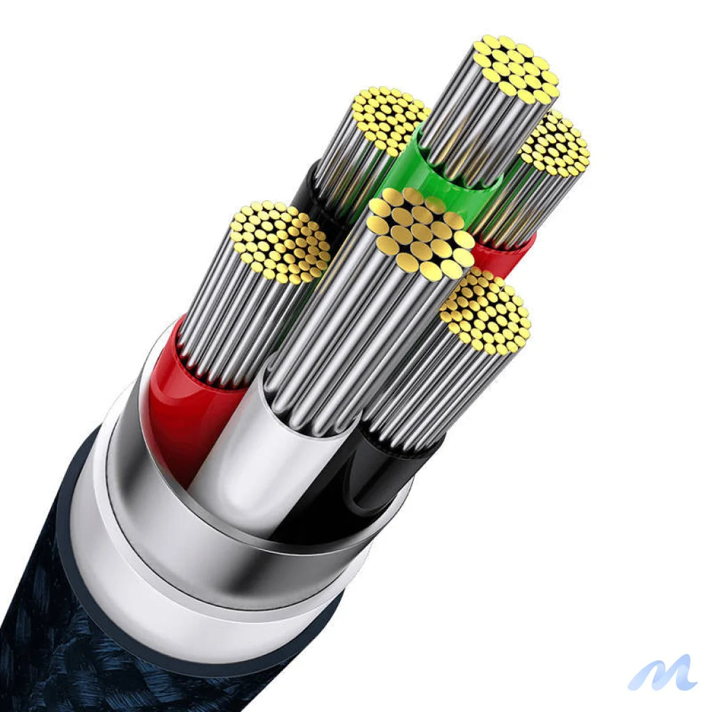 3in1 USB cable Baseus USB 3in1 Baseus Flash Series,  USB-C + Micro + Lightning 66W, 1.2m (blue)