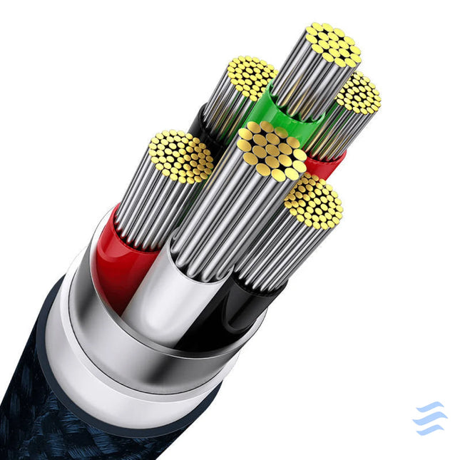 3in1 USB cable Baseus USB 3in1 Baseus Flash Series USB C + Micro + Lightning 66W 1.2m (blue) Combo Cables