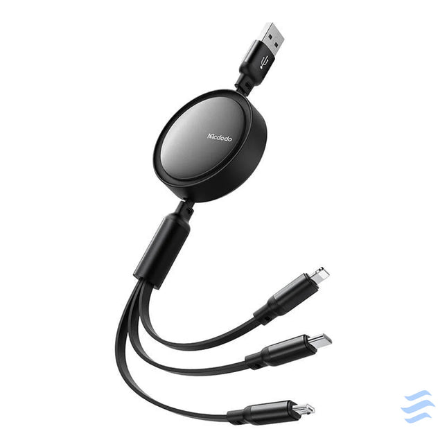 3in1 USB to USB C / Lightning / Micro USB Cable Mcdodo CA 7256 3.5A 1.2m (black) Combo Cables